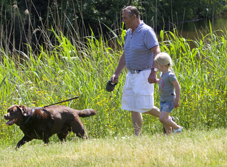 Wandelen met de hond aan de Ouderkerkerplas
