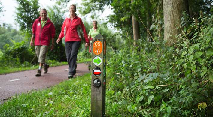 Wandelen routemarkering